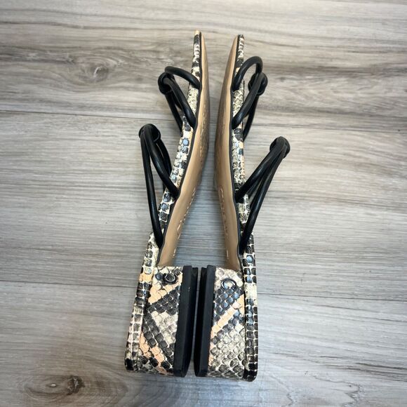 Sam Edelman Women Knotted Strap Slide Sandals Jay Size US 9M Black Snake Print - Picture 2 of 8